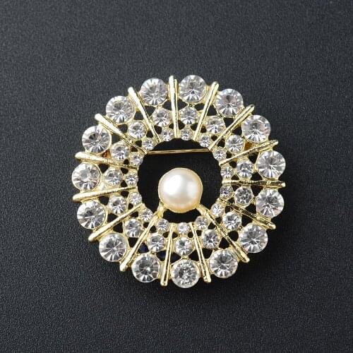 White Pearl CZ Pave Flower BroocH