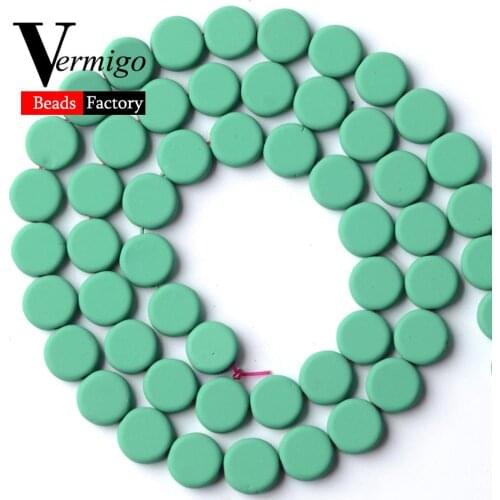 Natural Round Pie Green Nanotech Rubber Hematite Stone Beads For Jewelry Making 8mm Spacer Beads Diy Bracelets Accessories 15"