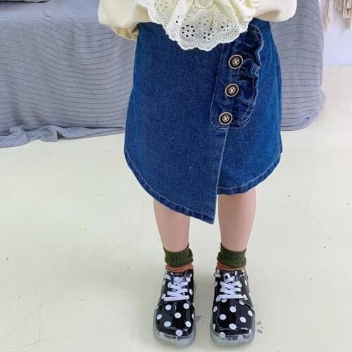 Kids Short Jeans Ruffles Jeans For Girls Summer Denim Jeans Girls Casual Style Kid Clothes