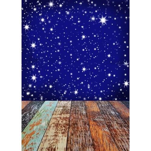 Blue Twinkle Stars Photography Backdrop Vinyl Cloth Photocall Background Photo Studio for Children Baby Shower Shooting Props