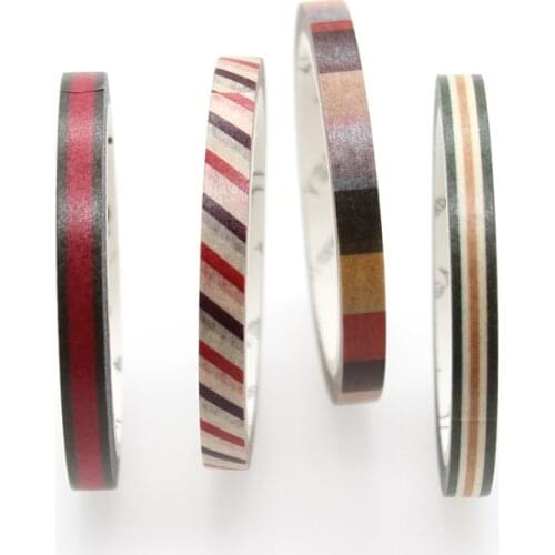 KSCRAFT 5mm*10m Adhesive Tape for Scrapbooking DIY Craft Sticky Deco Masking Japanese Paper Washi Tape Multicolour