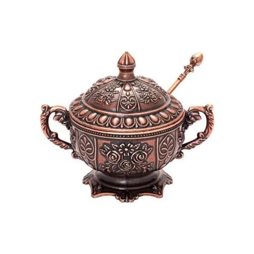 Küçük Kaşıklı Şekerlik 4 Farklı Renk Seçeneği Yüksek Kalite Gümüş Kaplama - 130