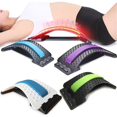 Back Massager Stretcher Fitness Stretch Equipment Lumbar Stretcher Relaxation Mate Spinal Pain Relieve Massage Equipment