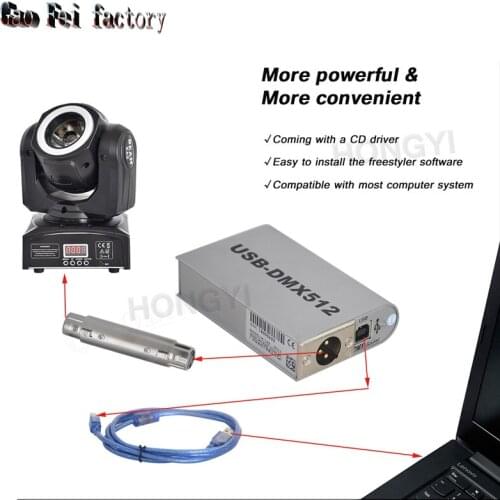 Virtual Controller Dmx USB Lighting Interface Good For Make LED Par Moving Head DMX Stage Light DJ Disco Wash Lyre Beam Effect