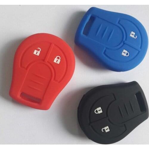 FOB Key Shell Silicone Holder 2 Button For Nissan Micra Cube Juke Note Qashqai Key Remote Silica Gel Cover