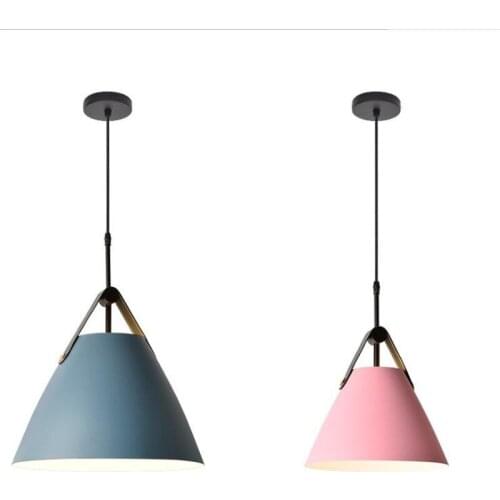 Modern Nordic Macaron Aluminum Led Pendant Light Foyer Dining Room Bedside Bar Metal Feather Belt Suspension Drop Lamp NEW 2014