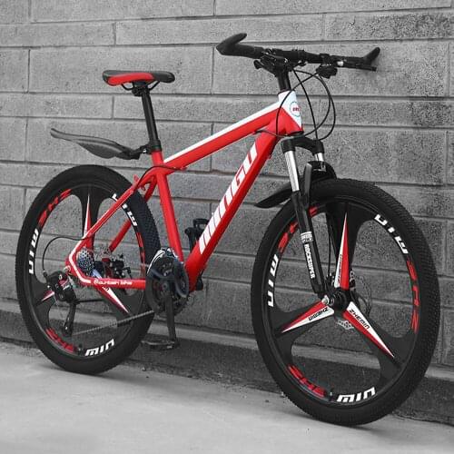 26-Inch 21-Speed Aluminum Alloy Mountain Bicycle Brake Double-Disc Mountain Bike Bicycle Service Cross-Country Shock Absorber