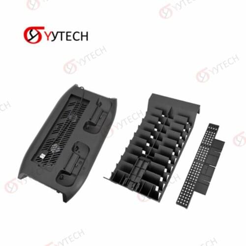 YYTECH Vertical Stand Console with 18 Game Discs Storage Tower Controller Charger Cooling Fan for Xbox One X
