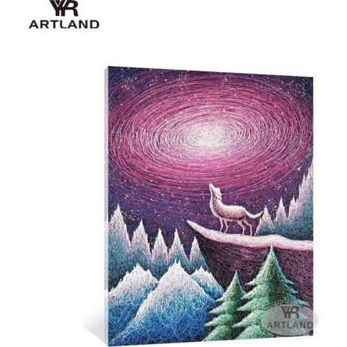 High quality home wall decor handmade oil painting on canvas hanging picture abstract landscape for living room bedroom unframed