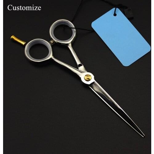 Customize logo/name professional Japan 440c 5 inch hair scissors hair cutting barber makas scissor shears hairdressing scissors