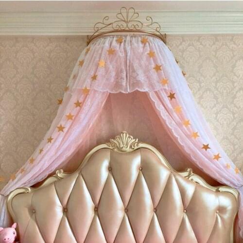 Iron Crown Frame Princess Bed Curtain Frame Curtain Head Frame Mosquito Net Frame with Hook