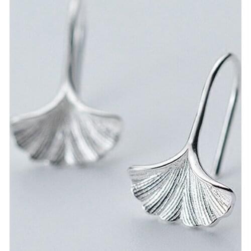 Women Girls Fashion Silver Color Leaf Earrings Ladies Party Jewelry Gift