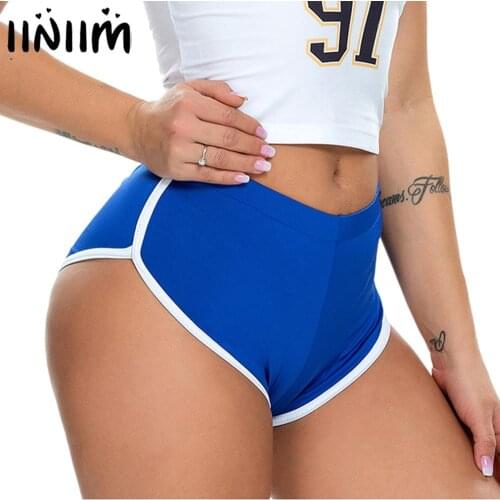 Womens Panties Schoolgirls Summer Mid-rise White Edge Booty Shorts Hip Hop Gym Workout Fitness Dance Parties Shorts Underwear