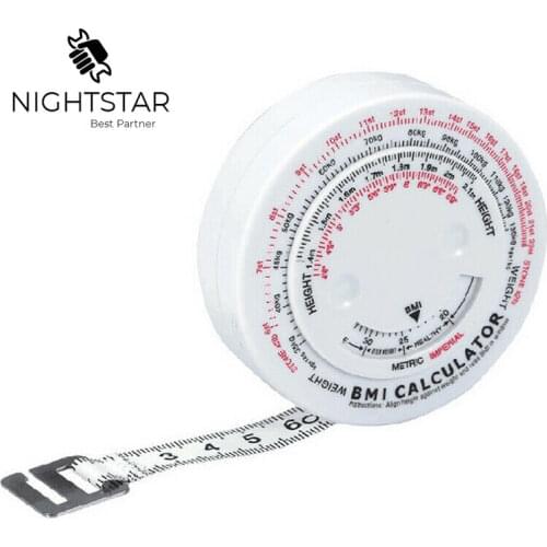 1.5m Body Retractable Tape For Diet Weight Loss Tape Measure & Calculator Keep Your Beauty Body Ruler