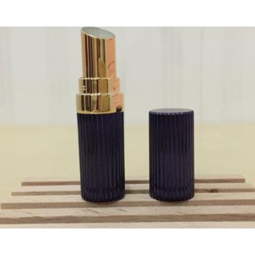 11.1mm Empty Dark Blue Lip Balm Tube,Round Blue Stripe Container for Cosmetic Packing,High-end Blue Lipstick tube F20172595