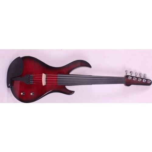 5 String Electric Violin New 4/4 Flame guitar shape Solid wood Powerful Sound fret 5-18