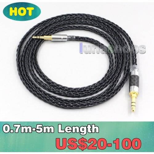 8 Core Silver Plated Black Earphone Cable For Denon AH-D340 D320 NC800 NC732 NCW500 AKG Y40 Y50 K545 N60c K845 K840 LN006581