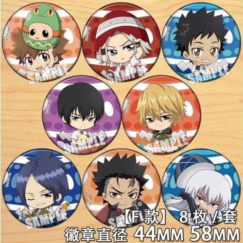 Anime HITMAN REBORN! Figure 5590 Badge Round Brooch Pin Gifts Kids Collection Toy
