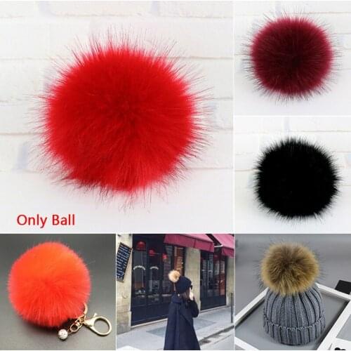 DIY Big Luxury Fur PomPom 100% Natural Fox Hairball Hat Ball Pom Pom Handmade Really Large Hair Ball Wholesale Hat With Buckle