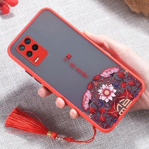 3D Emboss Silicone Phone Case For OPPO K7X K5 K9 F11 A3S A5S A55 A95 Luxury Lanyard PC Hard Cover Case For Realme V5 V11 V13 V15