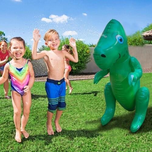 Dinosaur Water Sprinkler Toy For Children Inflatable T-Rex Water Spray Toy For Toddlers Kids Outdoor Garden Backyard