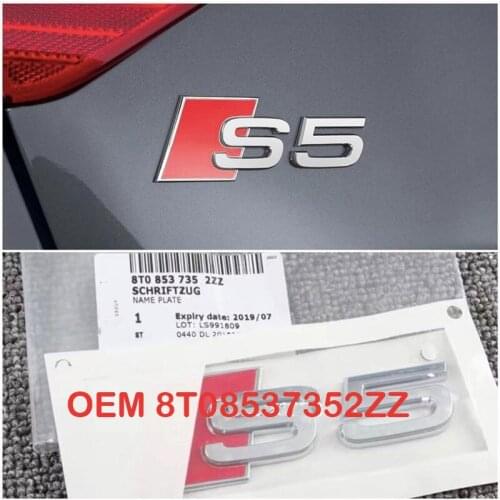 FOR AUDI NEW GENUINE A5 S5 2008-2016 CHROME S5 REAR TRUNK BADGE EMBLEM 8T08537352ZZ