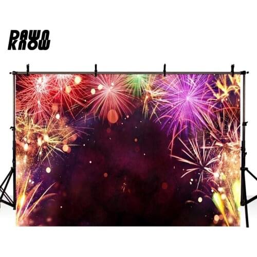 DAWNKNOW Fireworks Photography Background Family Celebrate New Year Photocall Fotografia Backdrop Children Photo Shoot lv719