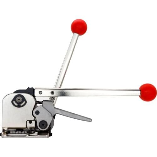 GD35 Manual Steel Strapping Tool Buckle Free Manual Combination Tool Steel Belt Packing Machine for 13-19MM Width Packing Belt