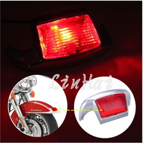 Socket Front Amber Light Mudguard Fender Tip Light For Harley Road King FLHR Classic 1997-2007