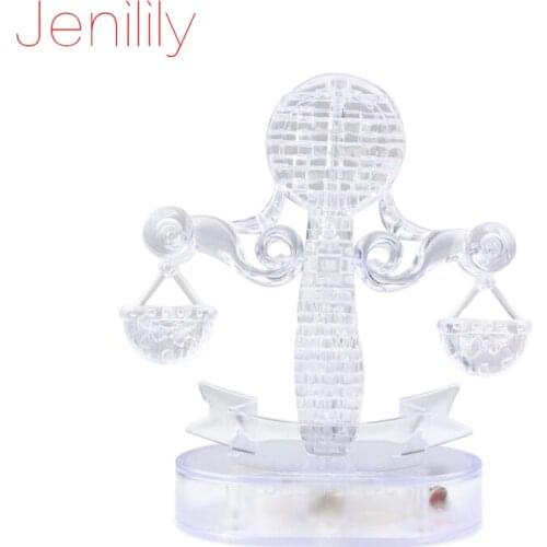 JN9045A 3D Puzzle with Flash Light DIY Model Buliding Toy Home Decoration Constellation Series - Libra