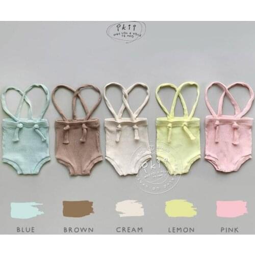 Summer Newborn Girls Candy Color Strap Pants Baby Girls Cotton Solid Overalls Clothing Toddler Casual Clothes