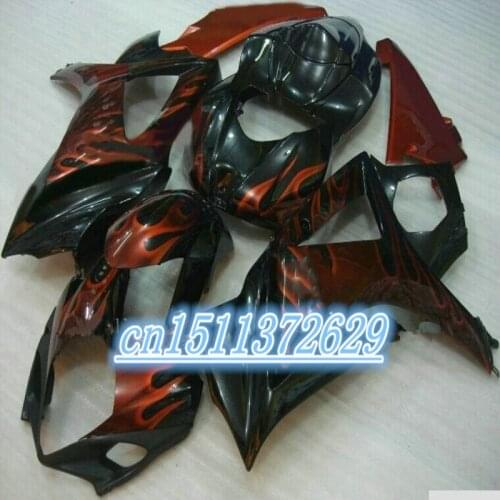 Bodywork fairings set for for SUZUKI GSX-R1000 2007 2008 black red BACARDI ABS fairing kit GSXR 1000 07 08