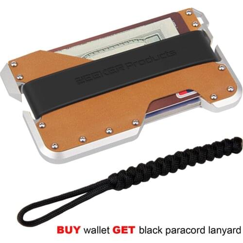 ZEEKER New RFID Men Credit Card Wallet Cool Slim Metal Business Card Case