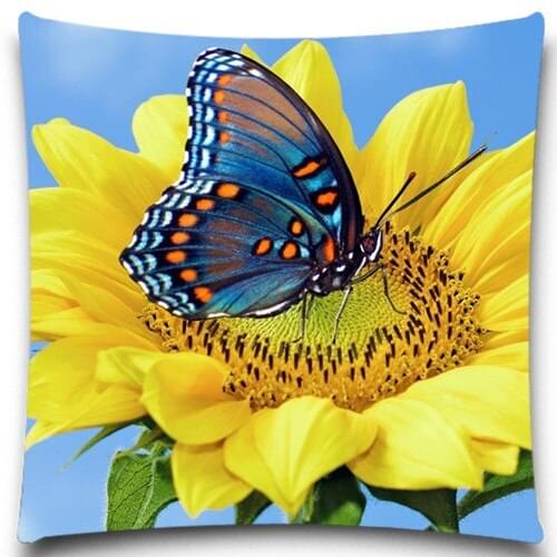 Lovely Bee/Frog/Butterfly and flowers Square Cushion cover Cotton polyester bedroom/chair/car/sofa seat