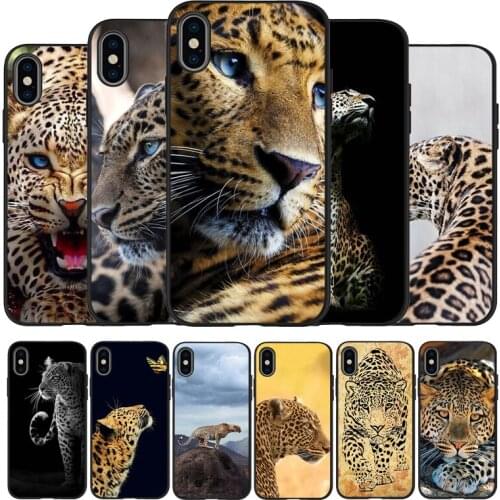 Leopard black Silicone Phone Case For iPhone 12 XR XS Max 5 5S SE 2020 6 6S 7 8 PLUS X 11Pro Max 11 Cover