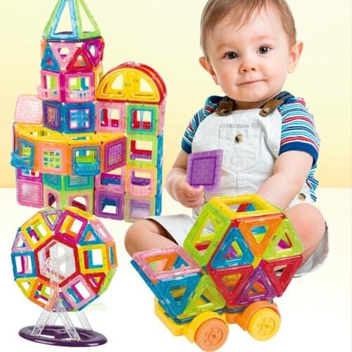Mini Magnetic Blocks Construction Set Model & Building ABS Magnetic Designer Educational Toys Magnet Kids Game Gift For Children