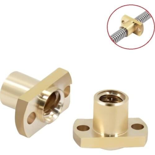 MEGA 4pcs/lot T8 Lead Screw Nut H Flange Nut Lead 2mm 8mm Pitch 2mm For T8 Trapezoidal Screw CNC 3D Printer Parts Free Shipping