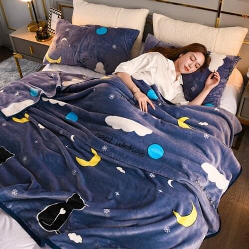 Soft Warm Blankets Coral Fleece Flannel Blanket Winter Sheet Bedspread Sofa Blankets For Aircraft Sofa Office Travel Use