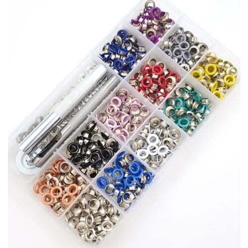 300/360/500/540 sets 5mm6mm color pure copper set eyelet tool metal spray paint shoe eyelet buttonhole button set