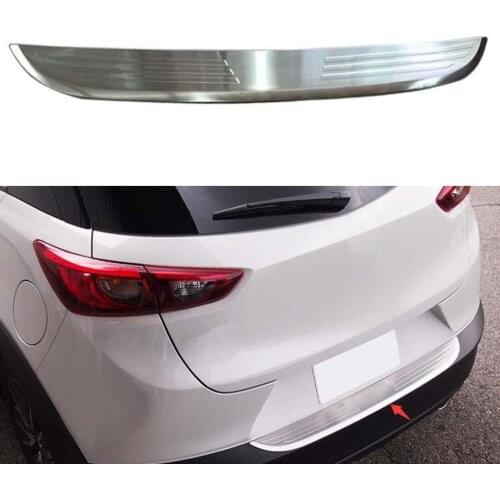 Stainless Steel Car Rear Bumper Trunk Door Sill Plate Pedal Cover Trim Styling Moldings For Mazda CX-3 CX3 2017 2018