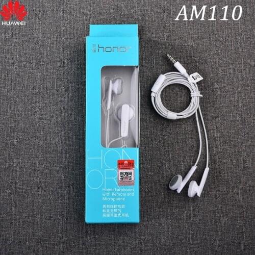 Huawei AM110 Earphone 3.5MM Wired Control In-Ear Headset With Mic For Huawei Y9 Y7 Y6 P10 P20 Lite Mate 7 8 9 Honor 8 9 10 V8 V9