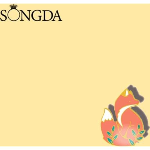 New Cartoon lovely Fox Brooches Acrylic Cute Backpack Ornaments Bag Clothes Lapel Pin Badge Brooch Kids Gift Decorative Jewelry