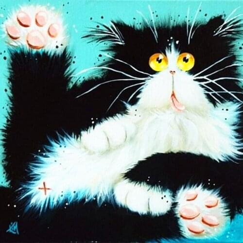 New Needlework Glasses Cat Lying On The Sofa Reading book Diamond Painting Mosaic Diamond Embroidery With Home Decoration M013