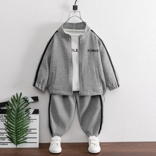 Autumn Sportswear Boy Clothes Set Girls Clothing Set Baby Suit Outwear Long Sleeve Hoodie T Shirt+Kids Boys Pants 2pc Suit 2-8Y