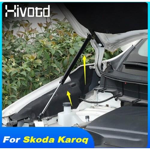 Car Hydraulic Rod Engine Support Bonnet Hood Lift Strut Exterior Modification For Skoda Karoq Accessories 2021-2018 Auto Styling