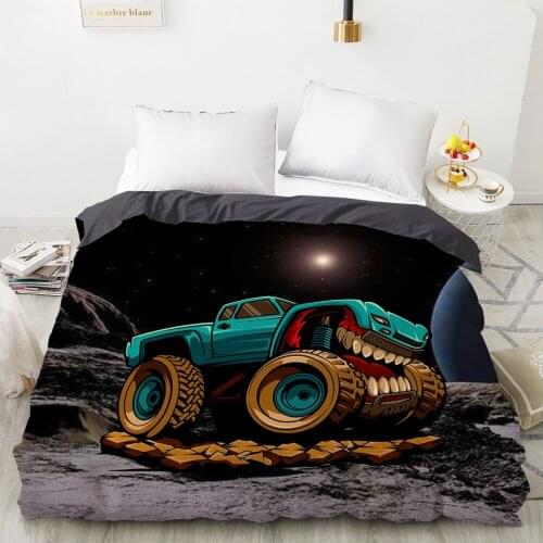 Car Cartoon Kids Duvet cover Quilt/Blanket/Comfortable Case Bedding for children baby girls 140x200 240x220 for Home Big teeth