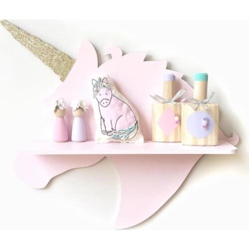 Clould unicorn bunny shape Shelf Wooden tent shelving home decoration for kids room Children Nursery Decoration Home Ornament