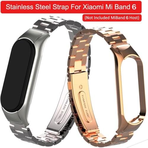 Stainless Steel For Xiaomi Mi Band 5 Wristband Replacement Metal Wrist Strap For Mi Band 5 Bracelet Accessories Belt For Miband5