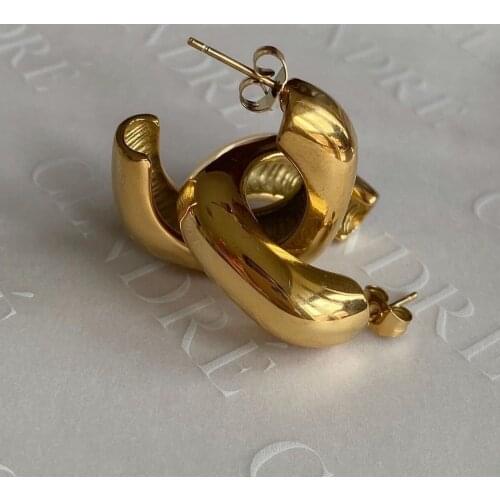 2021 Wholesale Stainless Steel Earring Sets Hypoallergenic 18k Gold Plated Hoop Earrings for Teens Elegant Quality Jewelry Women