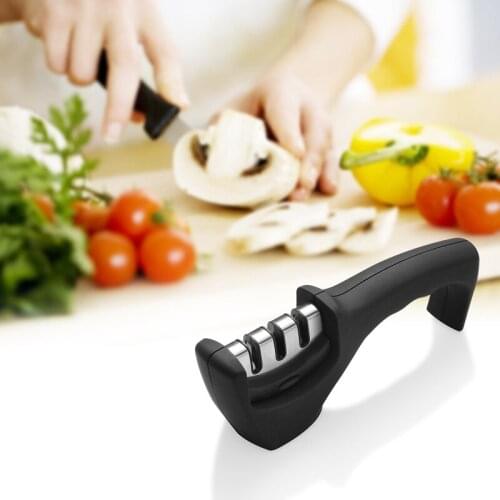 Knife Sharpener 3 Stages Steel Multifunction Whetstone Kitchen Lever Knives Sharpening Grindstone Grinder Stone Tools